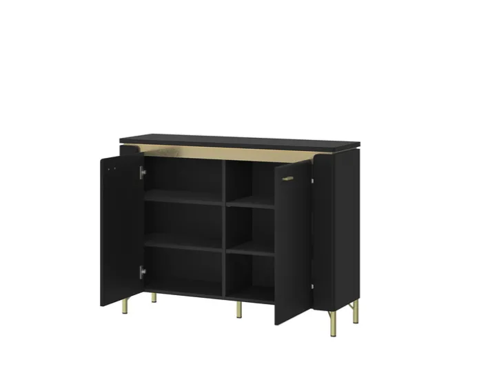 Kommode NORICA 110,4x87,3 cm schwarz matt