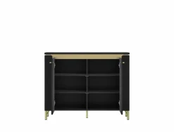 Kommode NORICA 110,4x87,3 cm schwarz matt