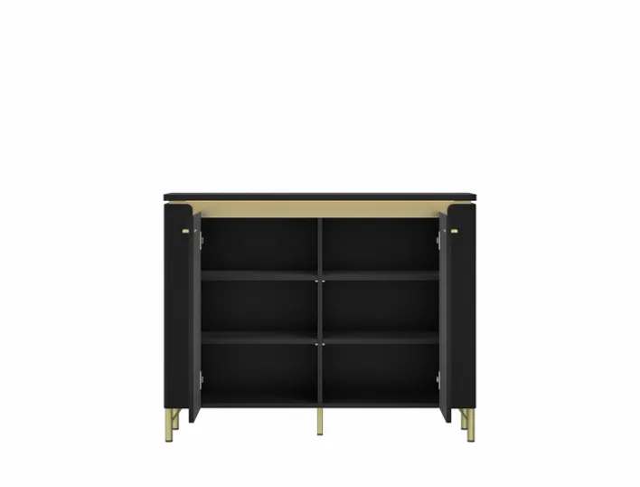 Kommode NORICA 110,4x87,3 cm schwarz matt