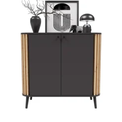 Kommode PURE 92 x 88 cm grau-Dekor/Eiche-Dekor