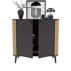 Kommode PURE 92 x 88 cm grau-Dekor/Eiche-Dekor