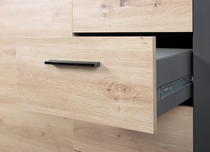 Kommode ROLAND 1T4S grau/ braun