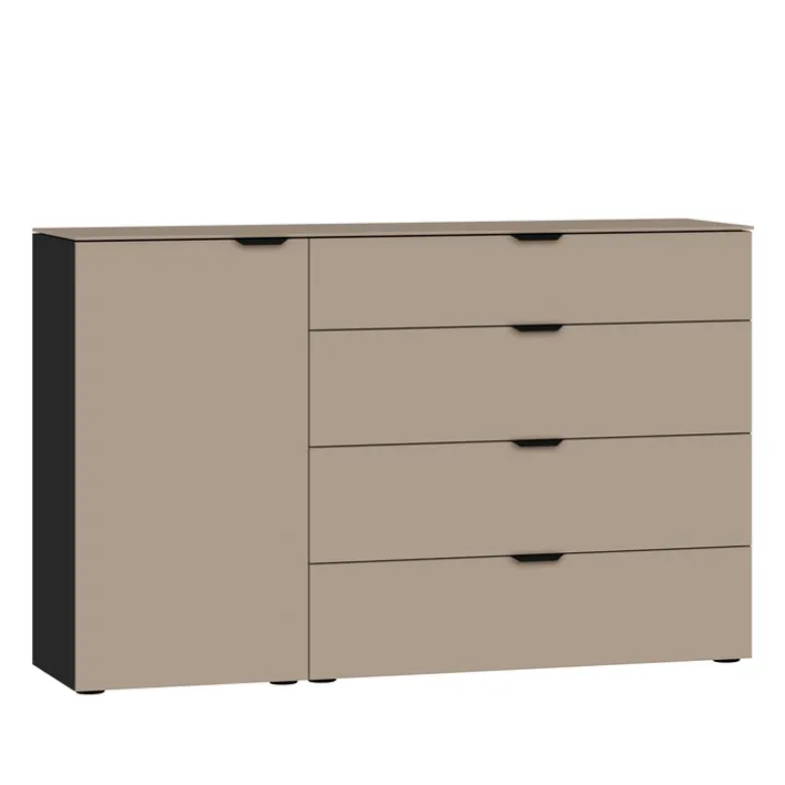 Kommode TYPE XV schwarz/ beige