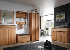 Kommode VICENZA 80 x 89 cm Kernbuche massiv natur geölt/Absetzung Anthrazit gebeizt