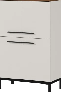 Kommode YONKERS 60 x 97 cm Kaschmir/ Nussbaum