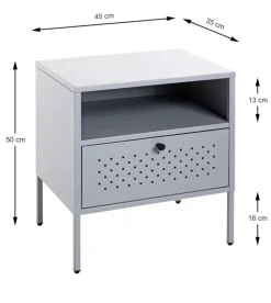 Konsole 45 x 50 cm silbergrau