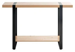 Konsolentisch 120 x 30 cm Schwarz/ Eiche