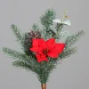 Kunstblume Weihnachts-Tannenpick m. Poinsettia Höhe 35cm