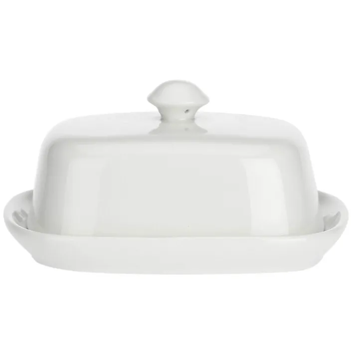 LA PORCELLANA BIANCA Butterdose TERRINE 14 cm weiß