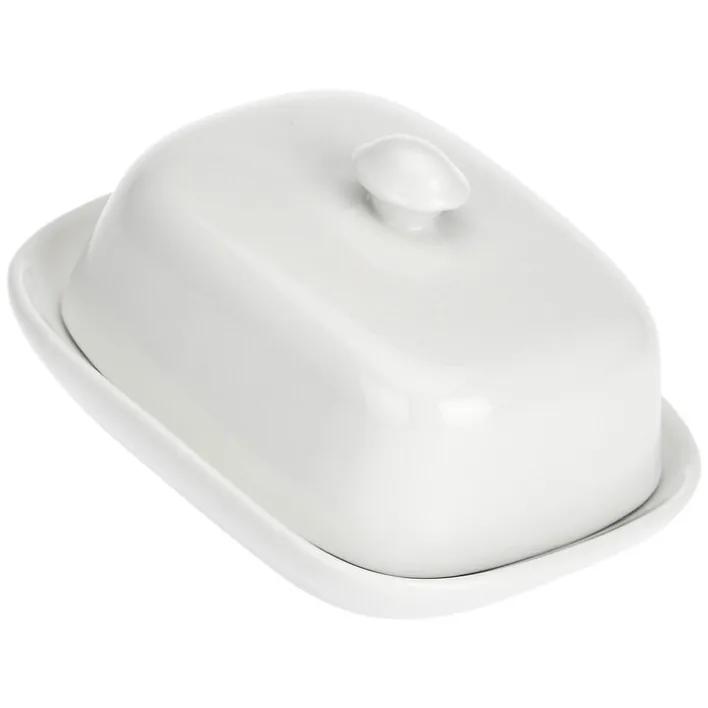 LA PORCELLANA BIANCA Butterdose TERRINE 14 cm weiß
