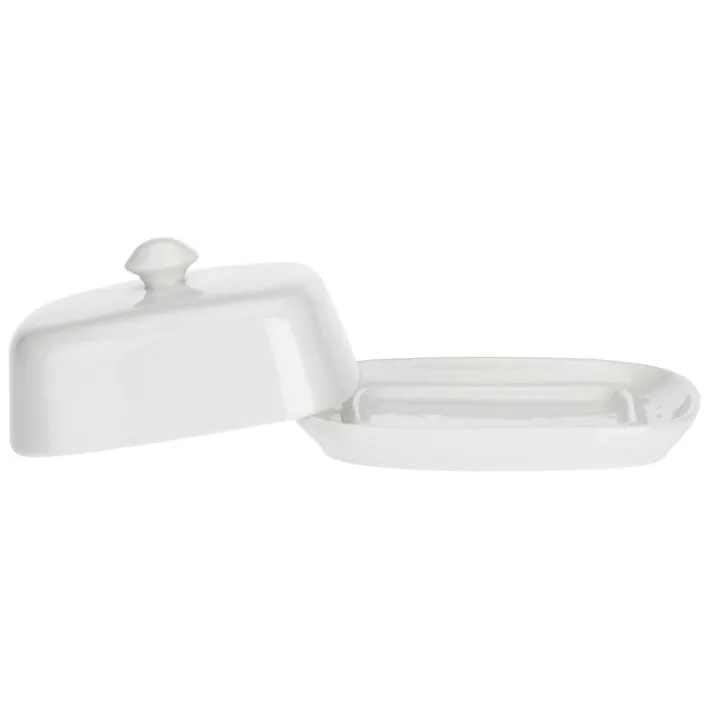 LA PORCELLANA BIANCA Butterdose TERRINE 14 cm weiß
