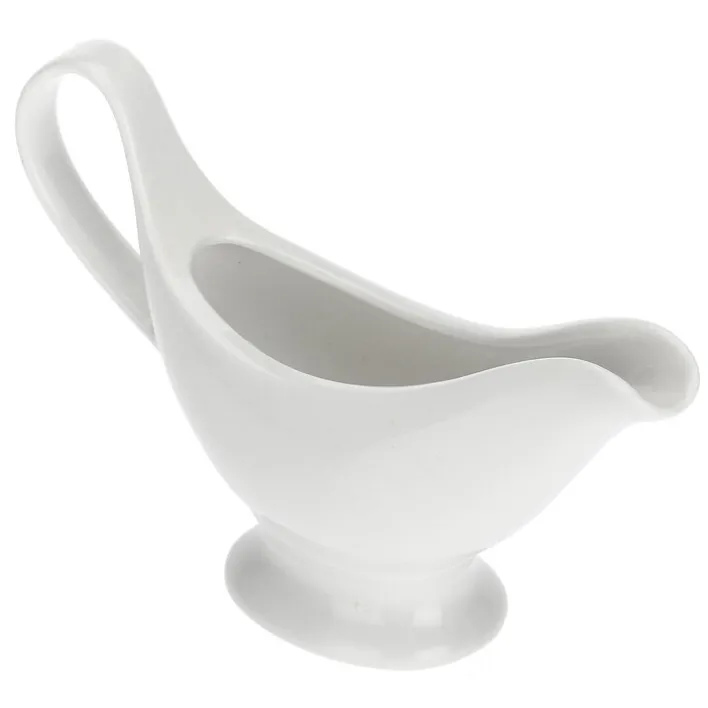 LA PORCELLANA BIANCA Sauciere MENAGE groß 7 x 15 cm weiß