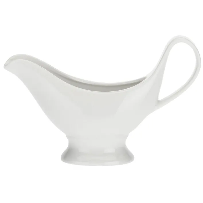 LA PORCELLANA BIANCA Sauciere MENAGE groß 7 x 15 cm weiß