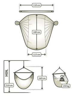 LA SIESTA Hängesessel Comfort HABANA Latte
