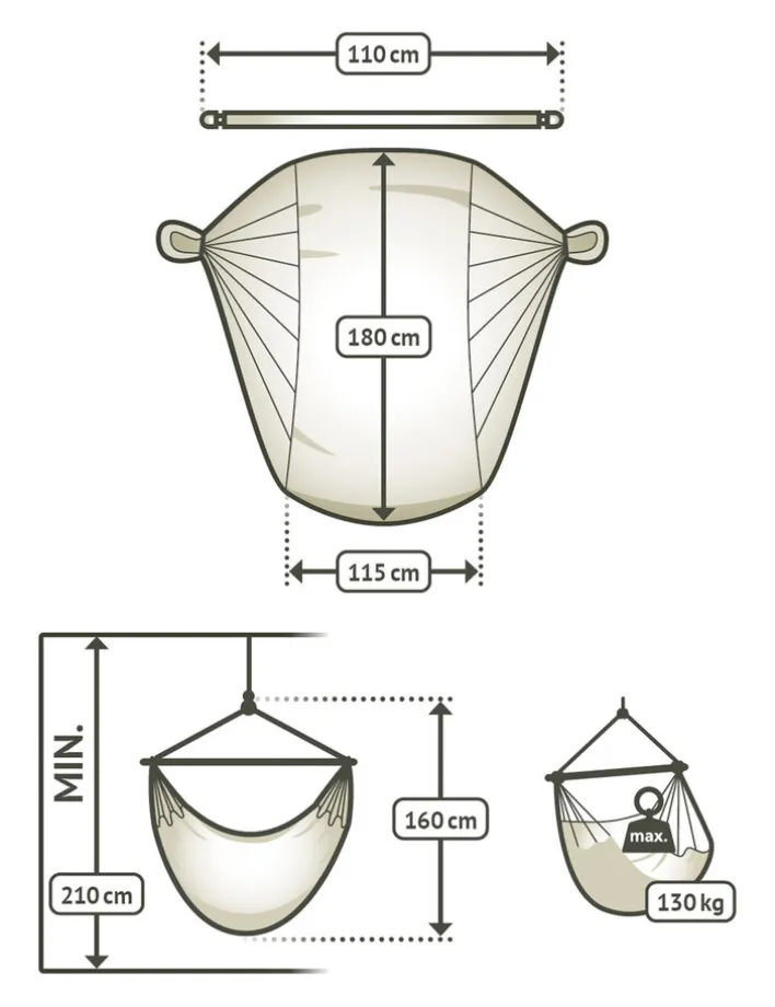 LA SIESTA Hängesessel Comfort HABANA Latte