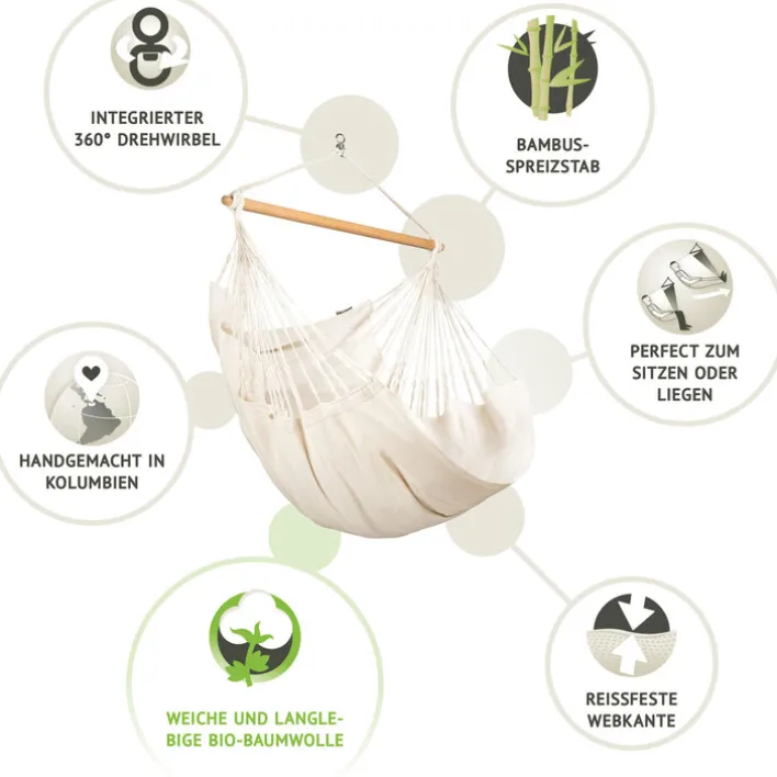 LA SIESTA Hängesessel Comfort HABANA Latte