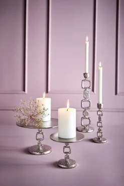 LAMBERT Kerzenständer GUCCIO 22 cm vernickelt