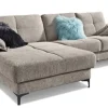LASCONDO Ecksofa ROMINA 162 x 296 cm Famous stone