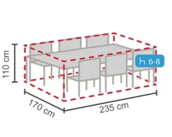 LC WHOLESALER Schutzhülle für Gartentisch