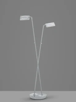 LED Stehlampe MATEO 2-flg nickelfarbig