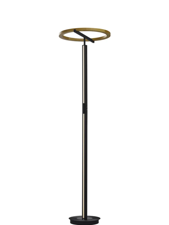 LED Stehlampe NELLA Holz /schwarz