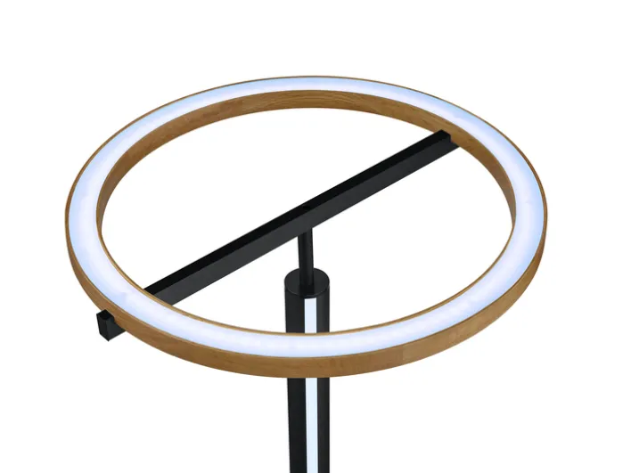 LED Stehlampe NELLA Holz /schwarz