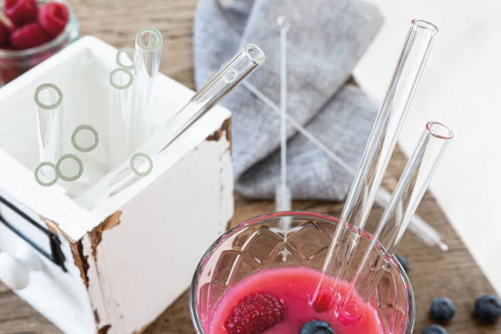 LEONARDO Glastrinkhalme 5-teilig klar