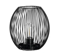 LEONARDO Laterne mit LED 18,5 cm schwarz