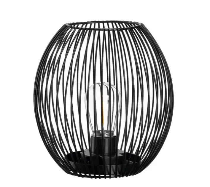 LEONARDO Laterne mit LED 18,5 cm schwarz