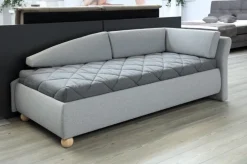 Liege LINDSAY 223 x 102 x 80 cm Taschenfederkern Hellgrau