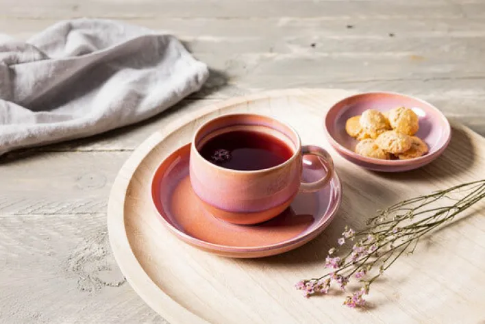 like. Kaffee-Untertasse PERLEMOR CORAL rosa