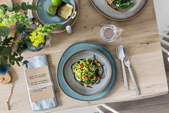 like. Schale flach LAVE GLACÉ 27 cm türkis