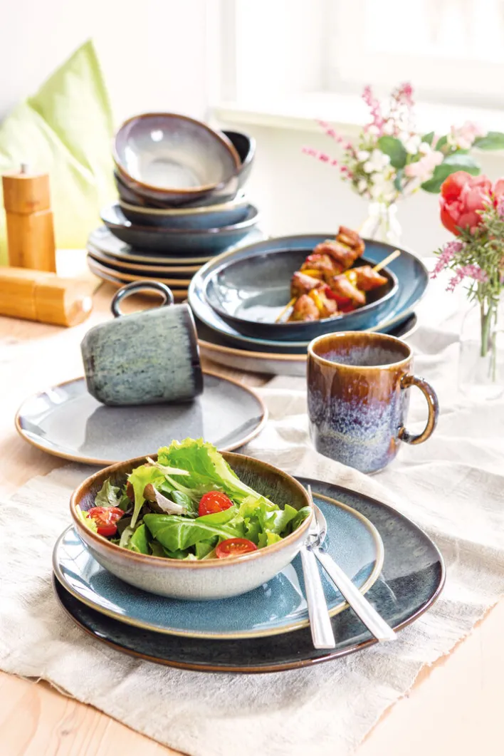 like. Schale flach LAVE GLACÉ 27 cm türkis