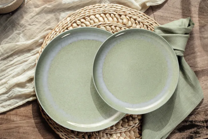 like. Speiseteller PERLEMOR ALGA grün