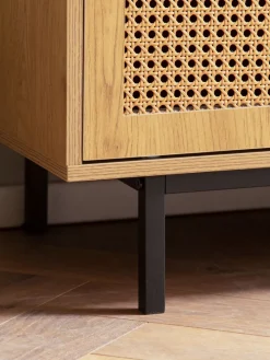 Lowboard 120 x 46 cm braun/schwarz