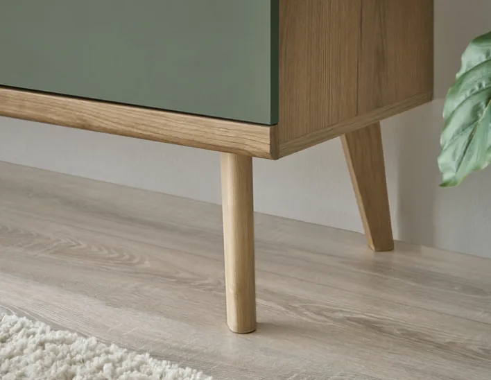 Lowboard ALVA 160 x 50 cm Salbeifarbig/braun