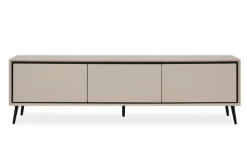 Lowboard ARONA 175 x 50 cm sandfarben/schwarz