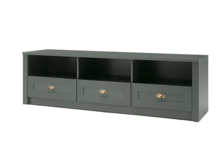 Lowboard ASCOT 158 x 47 cm grün/goldfarbig