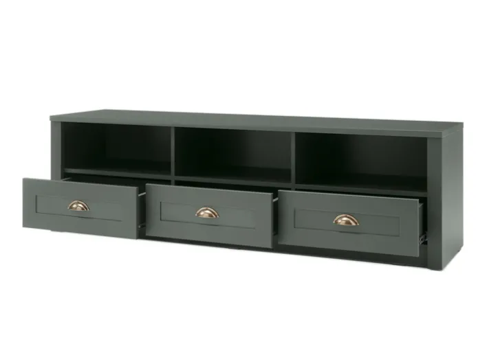 Lowboard ASCOT 158 x 47 cm grün/goldfarbig