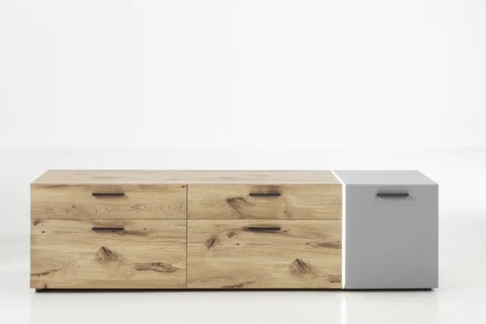 Lowboard BAVENO 196x50 cm Braun/Grau