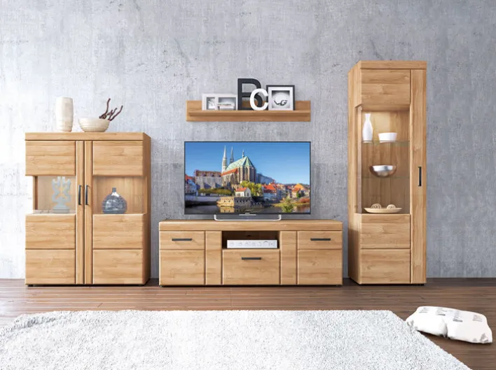 Lowboard CORTINA 157 x 55,8 cm Eiche braun