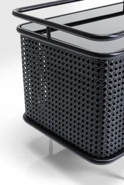 Lowboard FENCE schwarz 51x160x40 cm