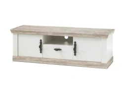 Lowboard FLORENZ 156 x 51 cm weiß/braun