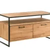 Lowboard FRAME 115 x 60 cm Eiche massiv natur geölt/schwarz