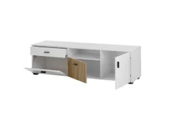 Lowboard HUDSON 150 x 44 cm weiß/braun