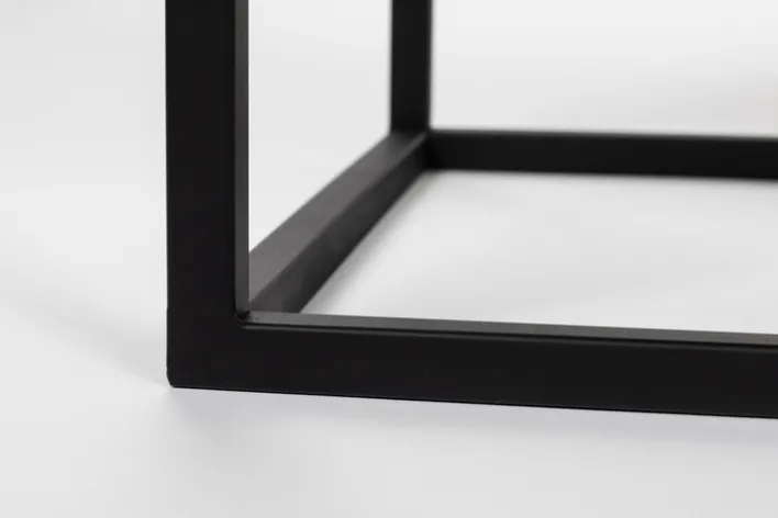 Lowboard JOANNA 150 x 55 cm Rattangeflecht/schwarz