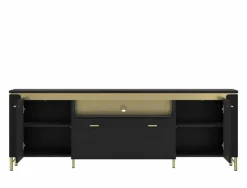 Lowboard NORICA 200 x 70 cm schwarz matt