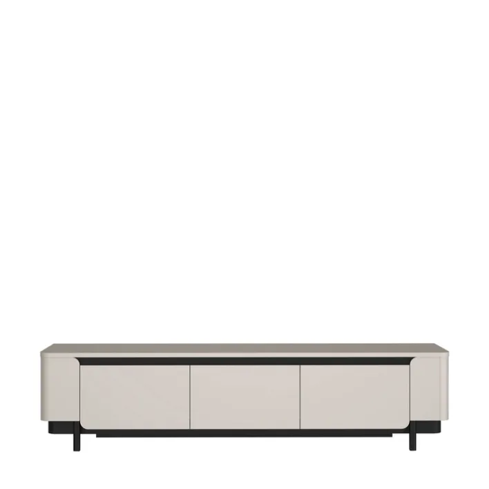 Lowboard VODOL 205x49 cm Sand/Schwarz