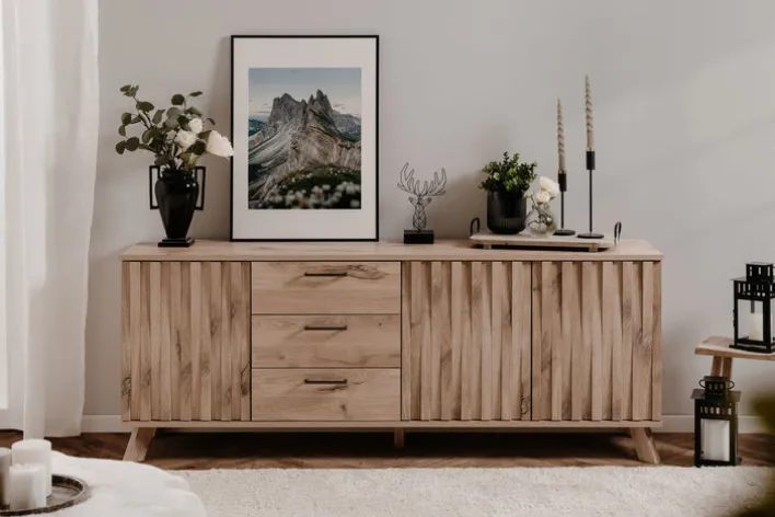 Lowboard WELLINGTON 175 x 67,8 cm Schwedeneiche