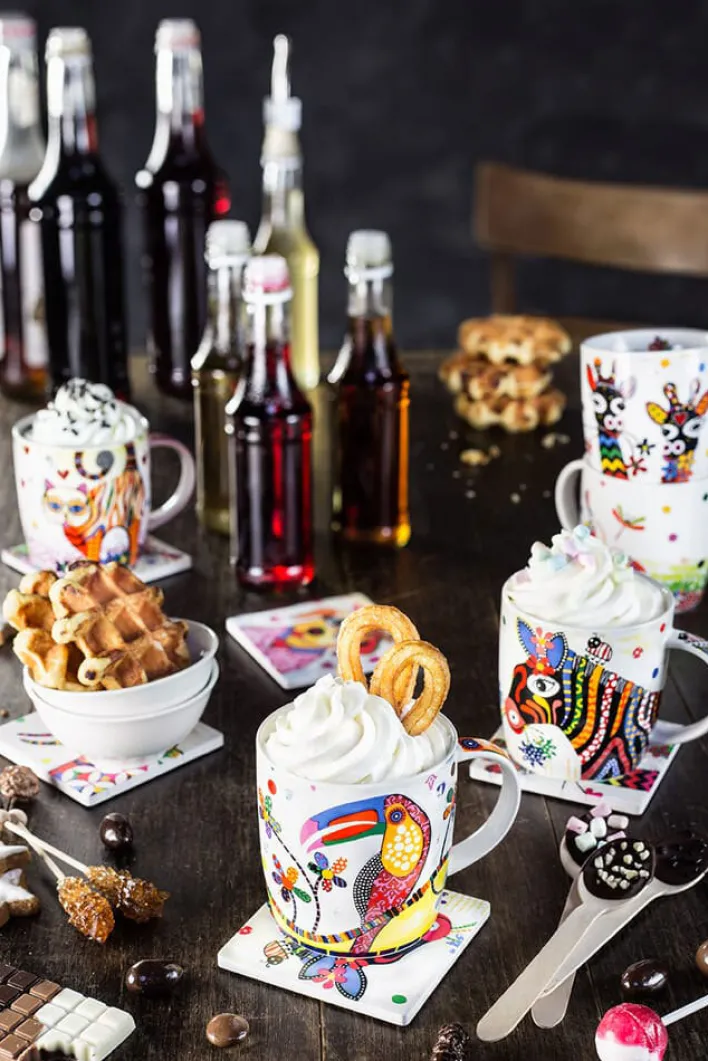 MAXWELL & WILLIAMS Kaffeebecher SMILE STYLE TANGO 400 ml Porzellan mehrfarbig